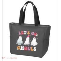 Lets Go Ghouls Cute Halloween Girl Squad Tote Bag thumb 3