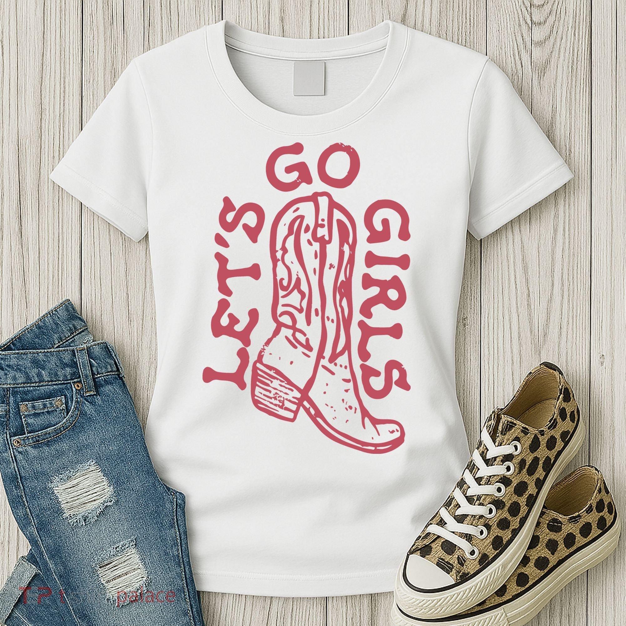 LetS Go Girls Western Women's T-Shirt