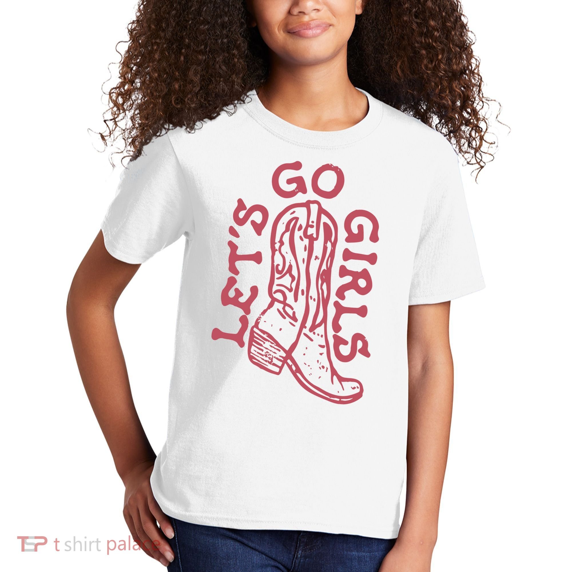LetS Go Girls Western Kids T-Shirt