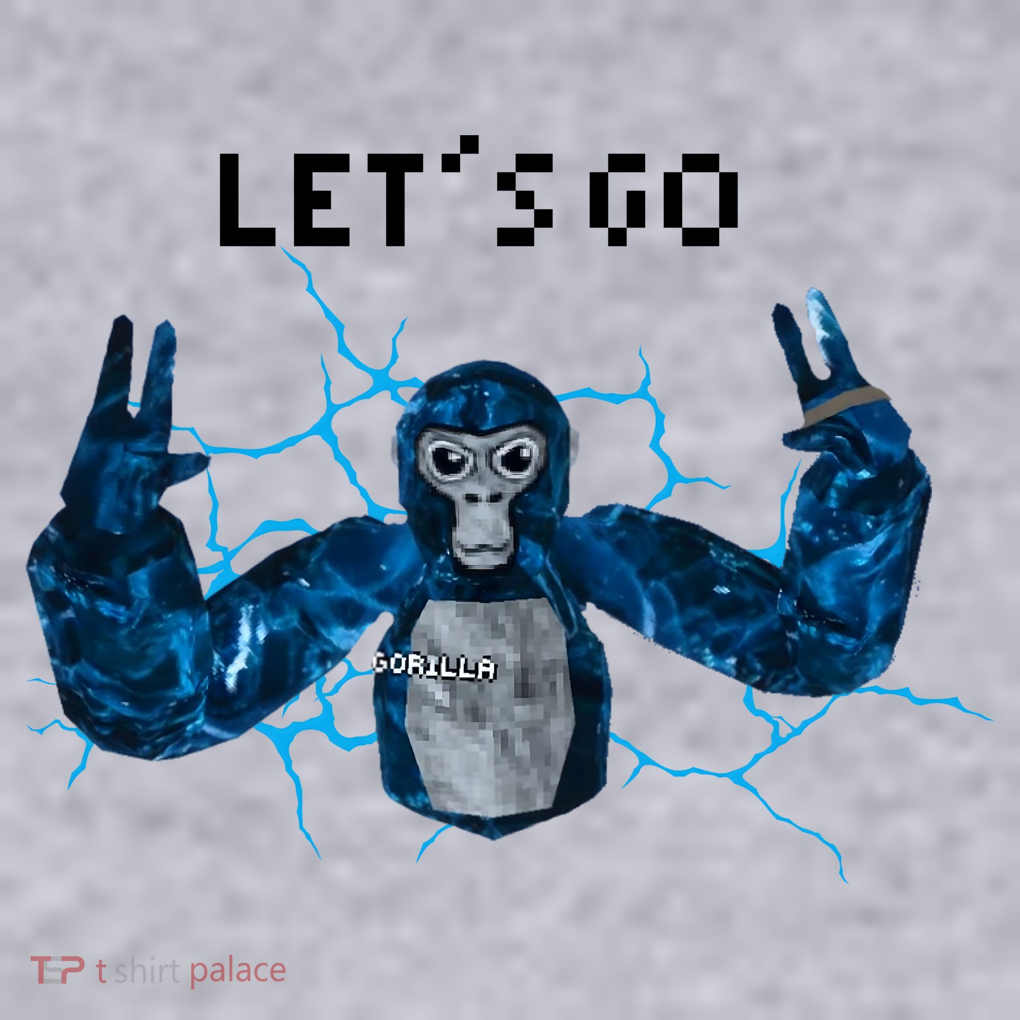 Let's Go Gorilla Gamer Meme Women's Racerback Cropped Tank