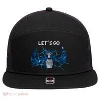 Let's Go Gorilla Gamer Meme 7 Panel Mesh Trucker Snapback Hat thumb 0