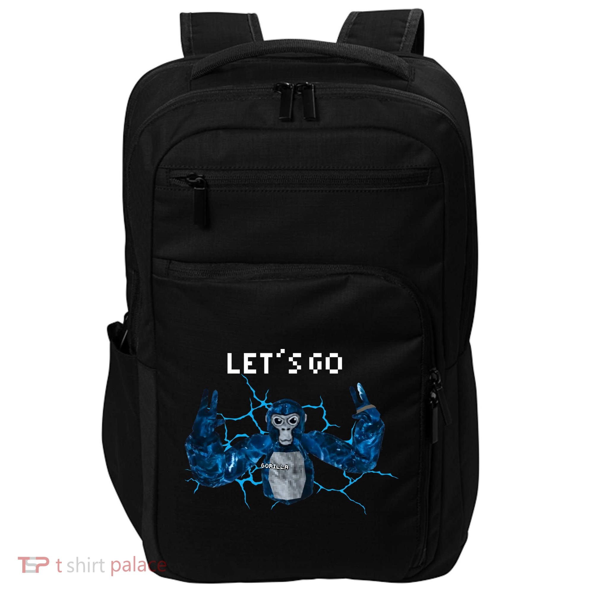 Let's Go Gorilla Gamer Meme Impact Tech Backpack