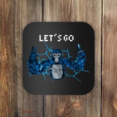Let's Go Gorilla Gamer Meme Coaster