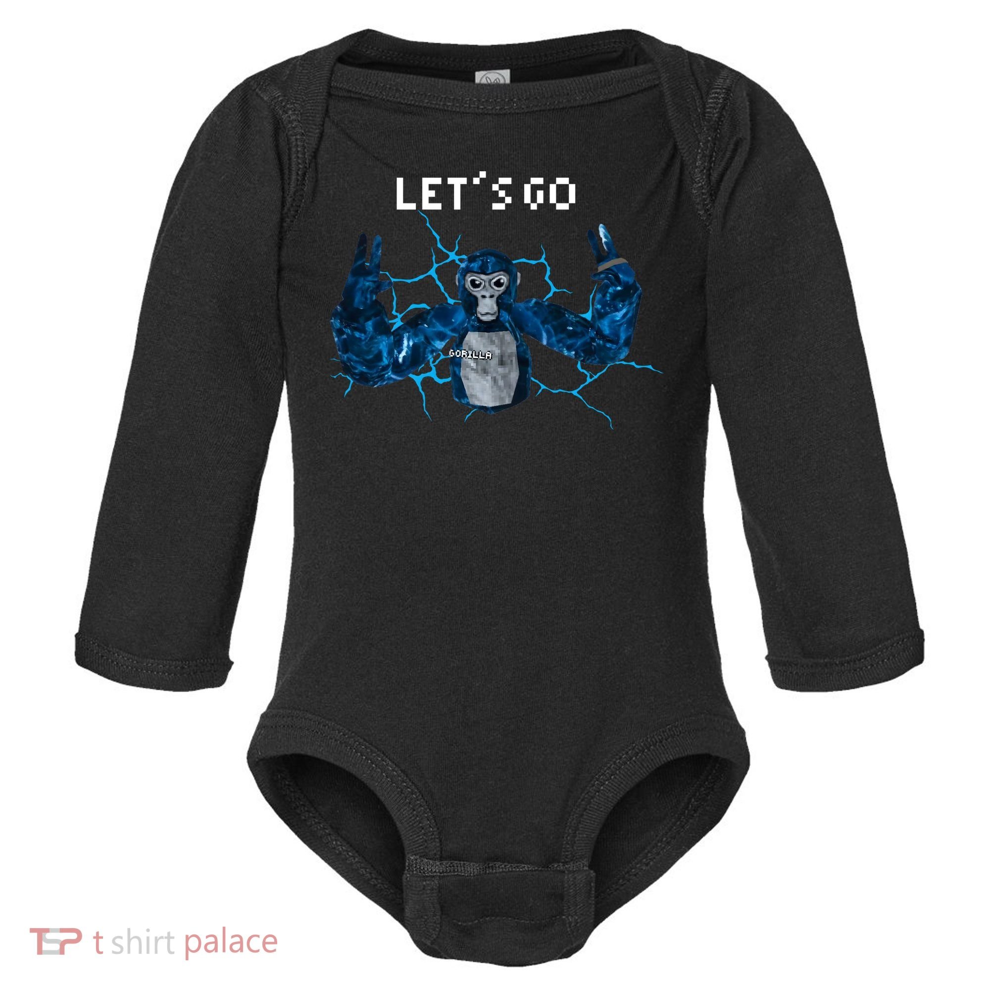 Let's Go Gorilla Gamer Meme Baby Long Sleeve Bodysuit