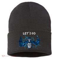 Let's Go Gorilla Gamer Meme Sustainable Knit Beanie thumb 0