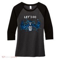 Let's Go Gorilla Gamer Meme Women's Tri-Blend 3/4-Sleeve Raglan Shirt thumb 0