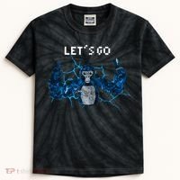Let's Go Gorilla Gamer Meme Kids Tie-Dye T-Shirt thumb 0