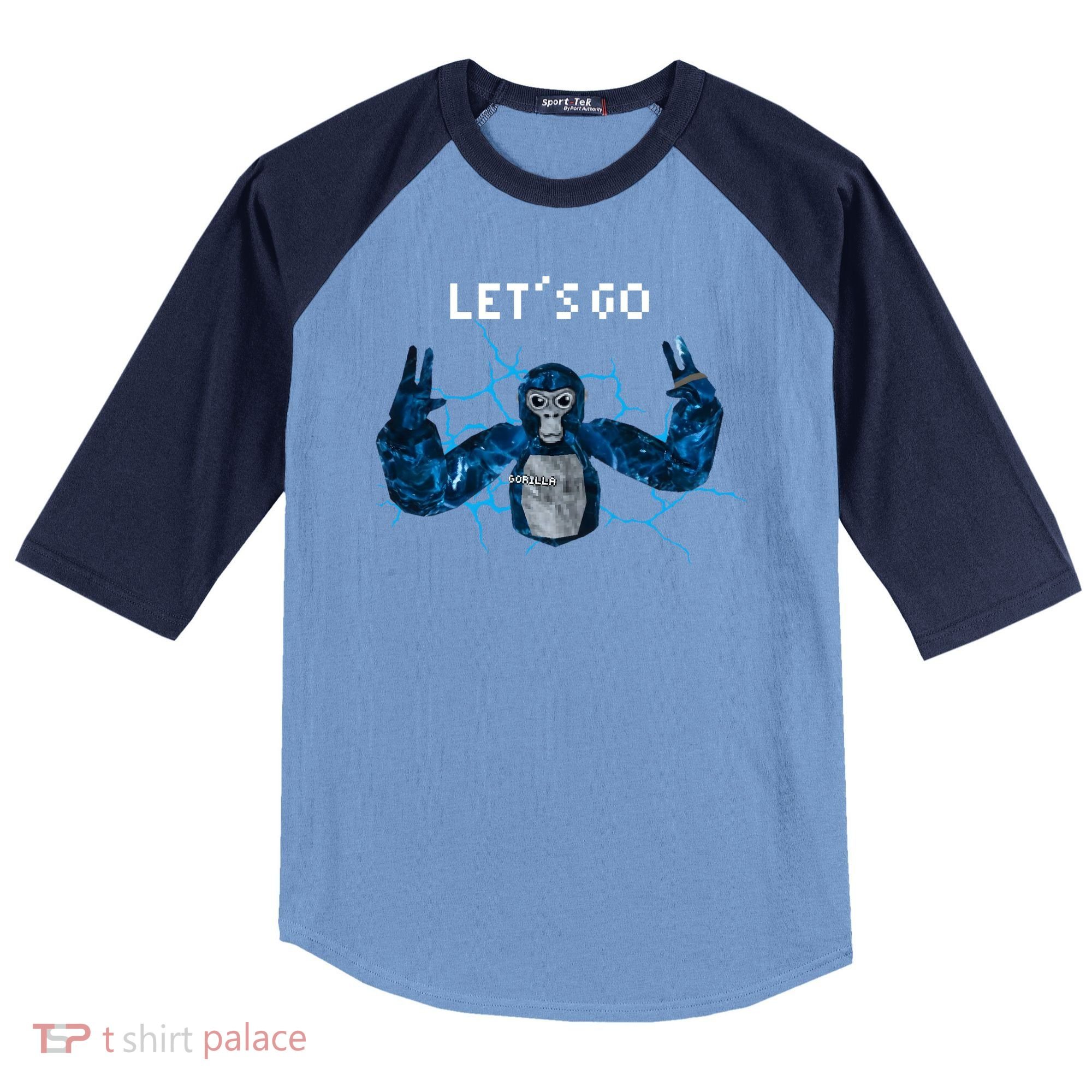 Let's Go Gorilla Gamer Meme Raglan Baseball Sleeve Shirt