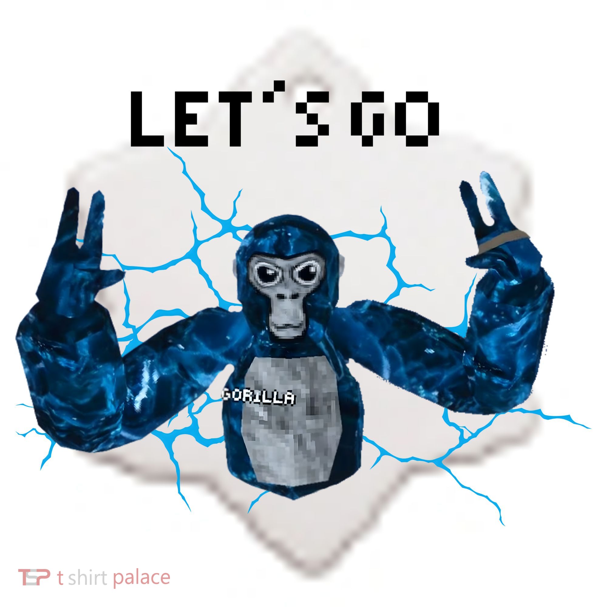 Let's Go Gorilla Gamer Meme Ceramic Ornament