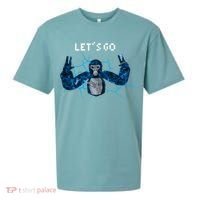 Let's Go Gorilla Gamer Meme Sueded Cloud Jersey T-Shirt thumb 0