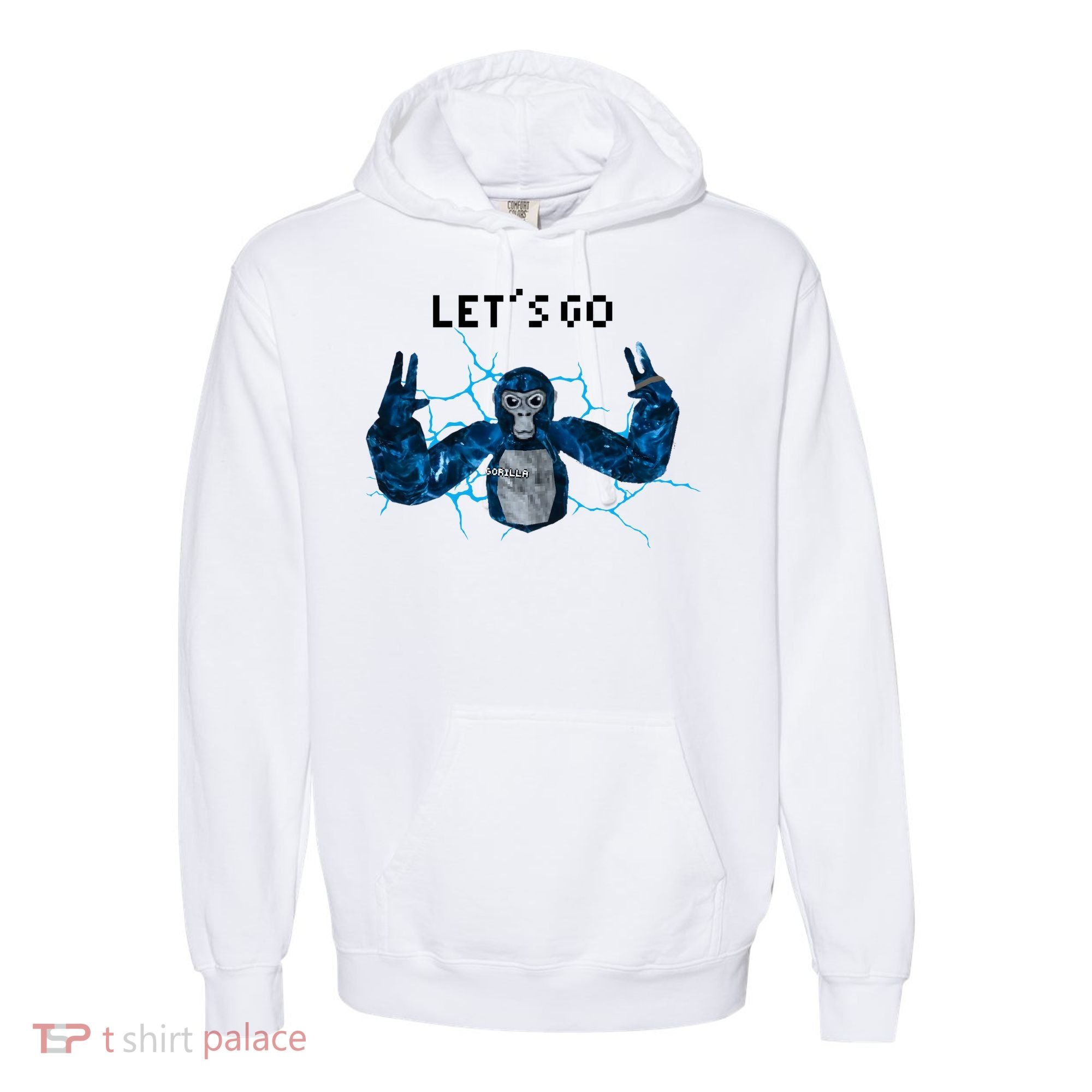 Let's Go Gorilla Gamer Meme Comfort Colors Garment-Dyed Hooded Sweatshirt