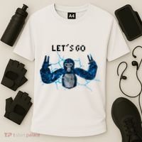 Let's Go Gorilla Gamer Meme Cooling Performance Crew T-Shirt thumb 3