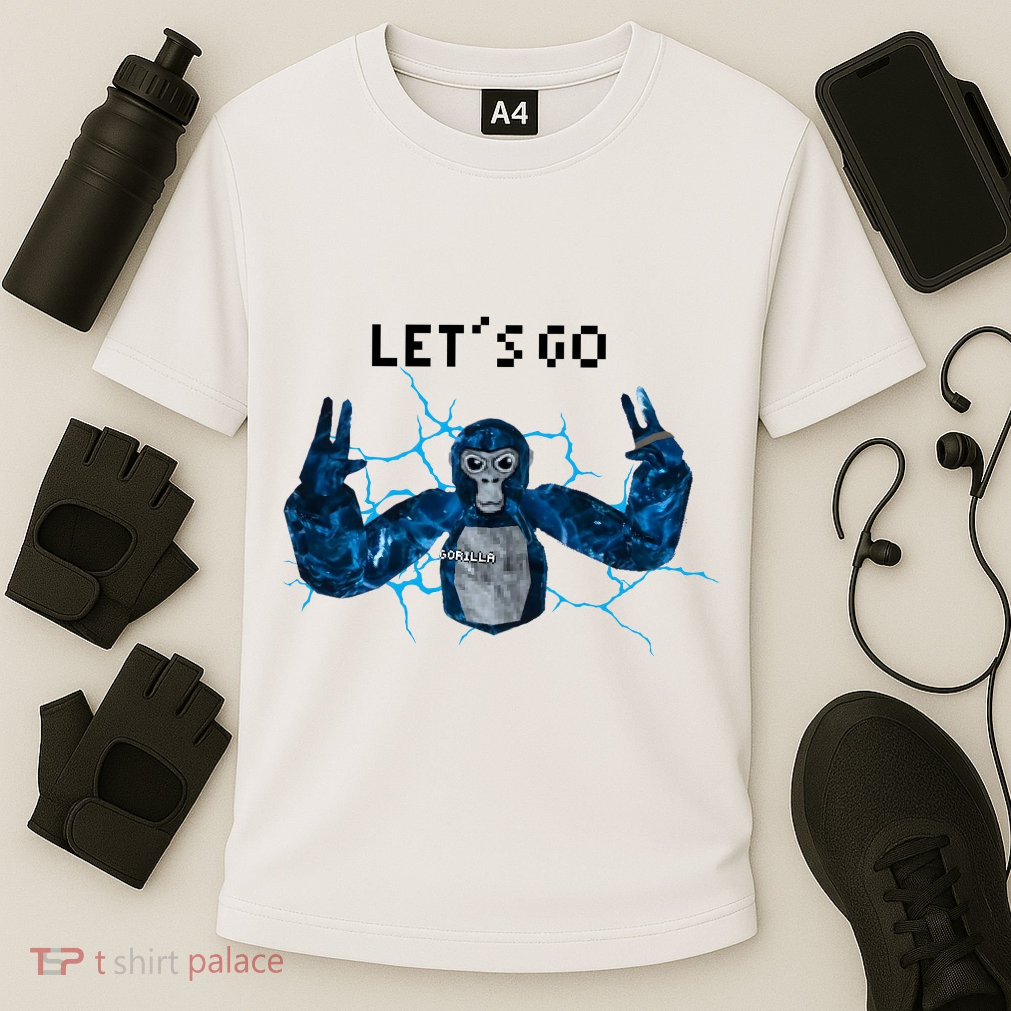 Let's Go Gorilla Gamer Meme Cooling Performance Crew T-Shirt