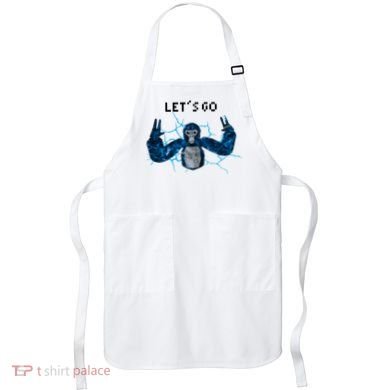 Let's Go Gorilla Gamer Meme Apron