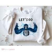 Let's Go Gorilla Gamer Meme Sweatshirt thumb 2
