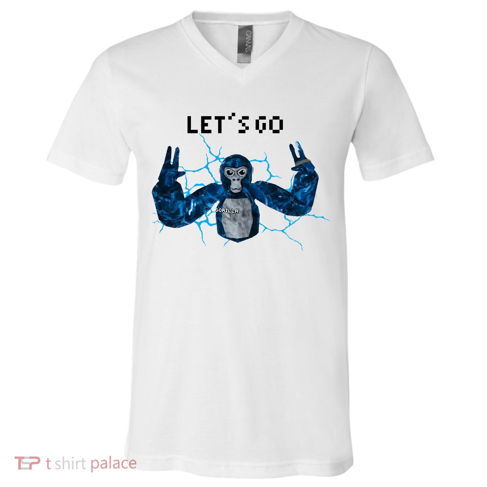 Let's Go Gorilla Gamer Meme V-Neck T-Shirt