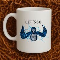 Let's Go Gorilla Gamer Meme Coffee Mug thumb 2