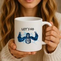 Let's Go Gorilla Gamer Meme Coffee Mug thumb 3