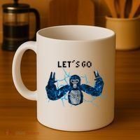 Let's Go Gorilla Gamer Meme Coffee Mug thumb 4
