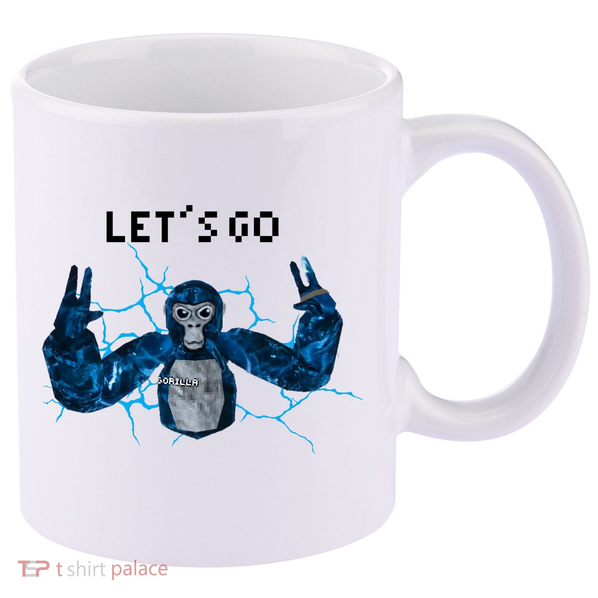 Let's Go Gorilla Gamer Meme 11oz C Handle Ceramic Mug