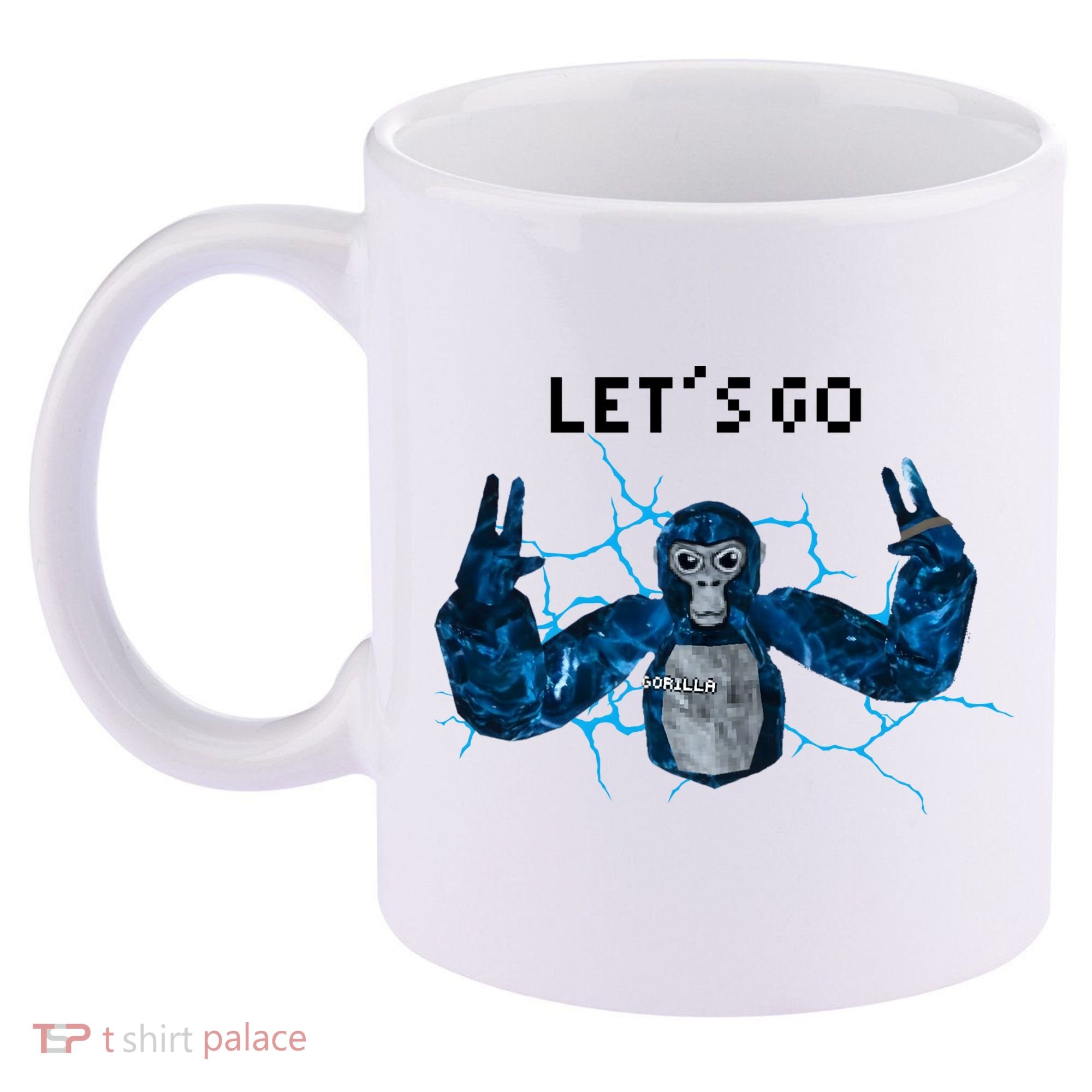 Let's Go Gorilla Gamer Meme 11oz C Handle Ceramic Mug