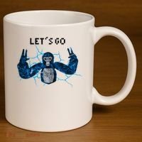 Let's Go Gorilla Gamer Meme 11oz C Handle Ceramic Mug thumb 3