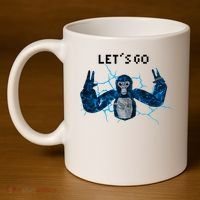 Let's Go Gorilla Gamer Meme 11oz C Handle Ceramic Mug thumb 4