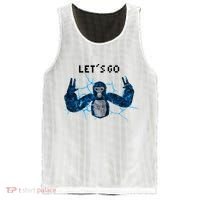 Let's Go Gorilla Gamer Meme Mesh Reversible Basketball Jersey Tank thumb 0