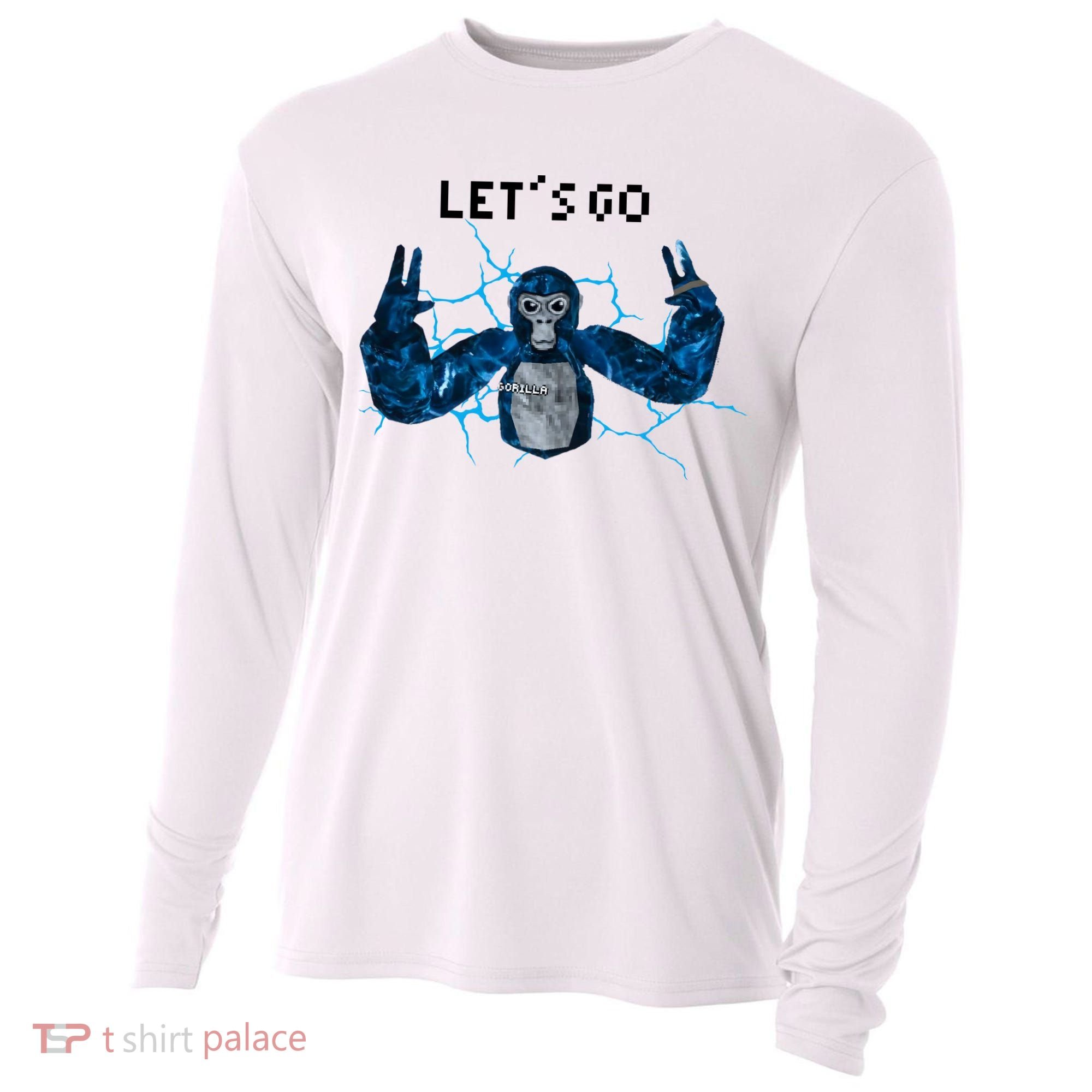 Let's Go Gorilla Gamer Meme Cooling Performance Long Sleeve Crew