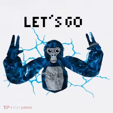 Let's Go Gorilla Gamer Meme Ornament