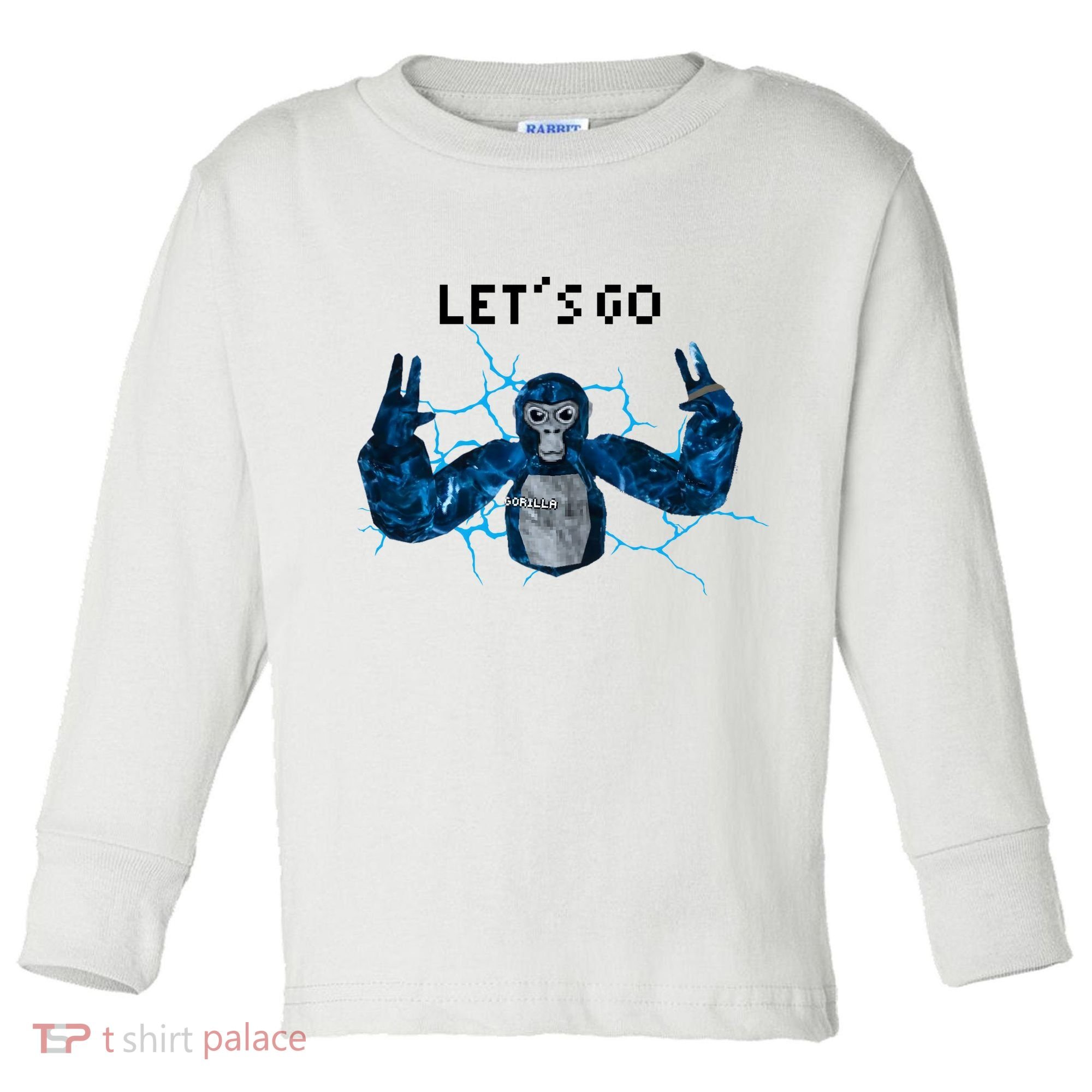 Let's Go Gorilla Gamer Meme Toddler Long Sleeve Shirt