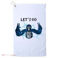 Let's Go Gorilla Gamer Meme Golf Towel thumb 0