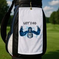 Let's Go Gorilla Gamer Meme Golf Towel thumb 2