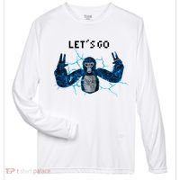Let's Go Gorilla Gamer Meme Zone Performance Long-Sleeve T-Shirt thumb 0