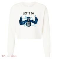 Let's Go Gorilla Gamer Meme Cropped Pullover Crew thumb 0