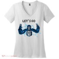 Let's Go Gorilla Gamer Meme Women's V-Neck T-Shirt thumb 0