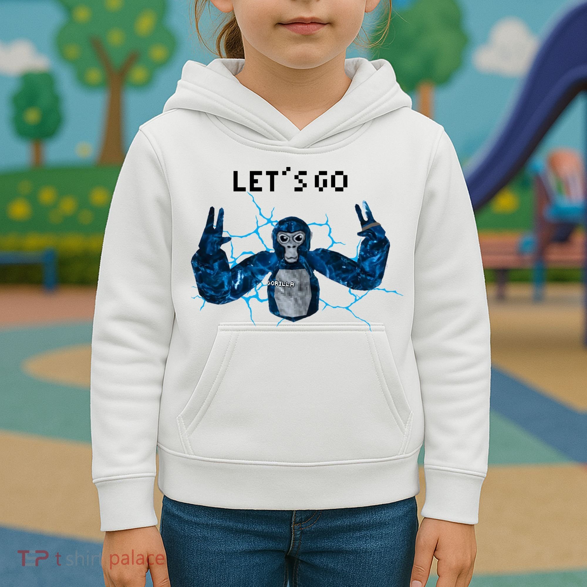 Let's Go Gorilla Gamer Meme Kids Hoodie