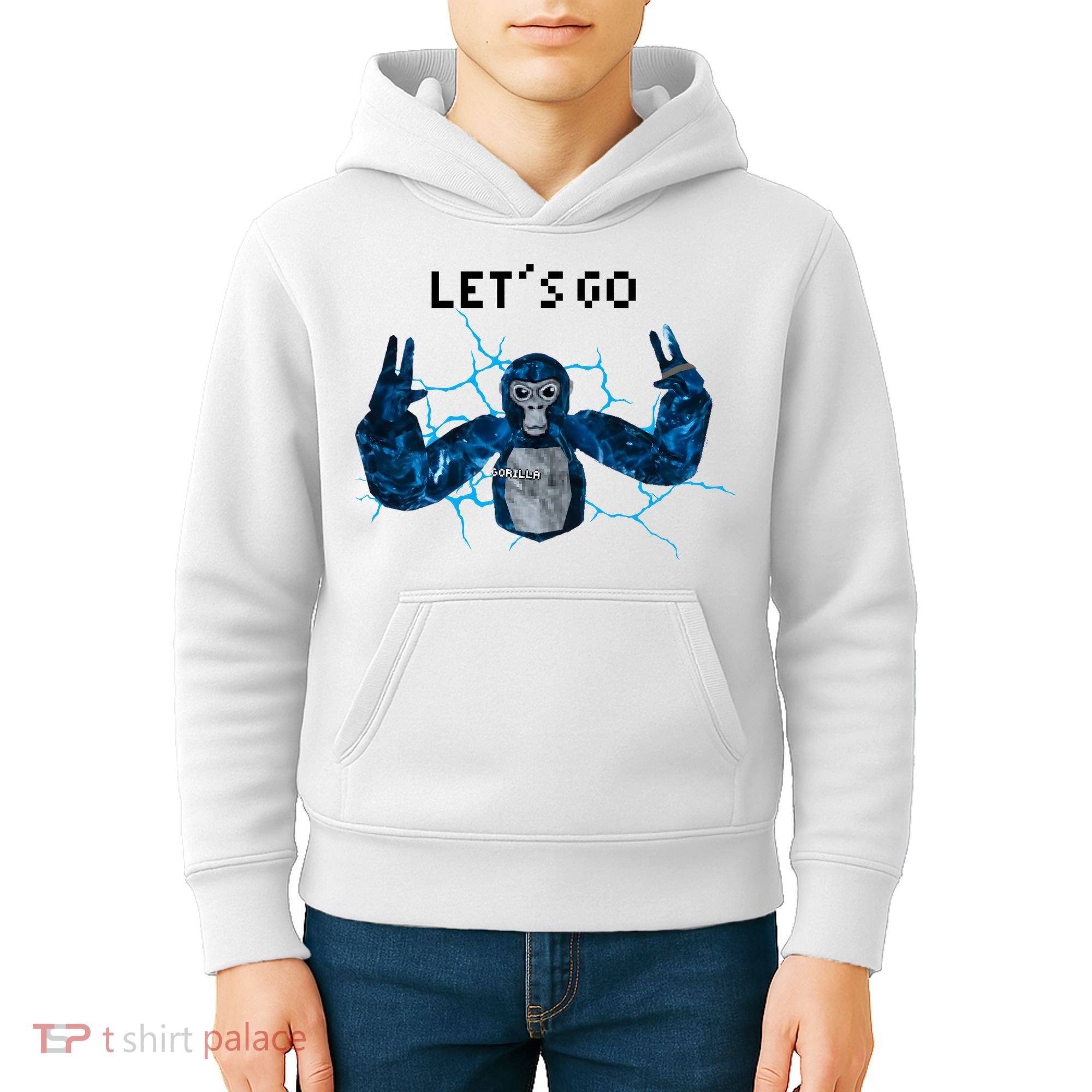 Let's Go Gorilla Gamer Meme Kids Hoodie