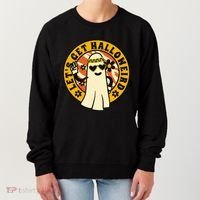 Let's Get Halloweird 60s Hippie Ghost Halloween Women's Sweatshirt thumb 0