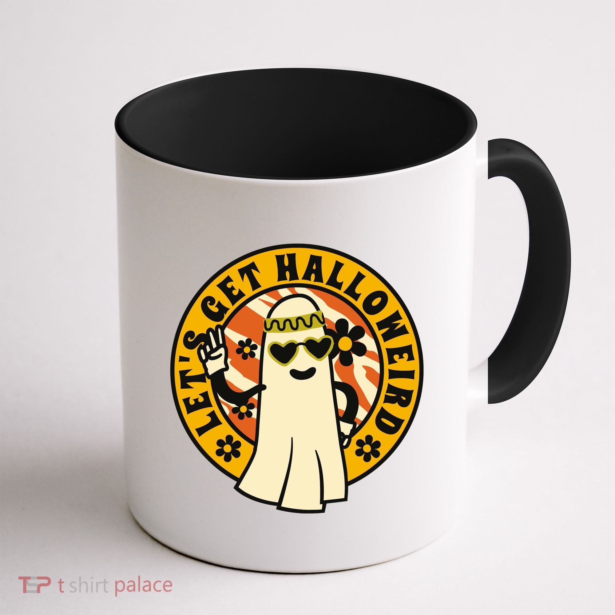 Let's Get Halloweird 60s Hippie Ghost Halloween Coffee Mug