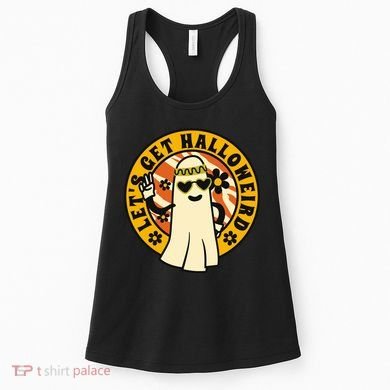 Let's Get Halloweird 60s Hippie Ghost Halloween Women's Tank Top