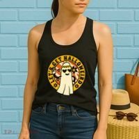 Let's Get Halloweird 60s Hippie Ghost Halloween Women's Tank Top thumb 2