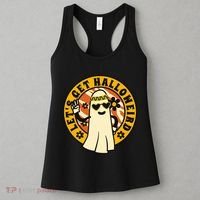 Let's Get Halloweird 60s Hippie Ghost Halloween Women's Tank Top thumb 3