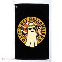 Let's Get Halloweird 60s Hippie Ghost Halloween Golf Towel thumb 0