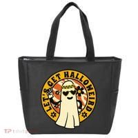 Let's Get Halloweird 60s Hippie Ghost Halloween Tote Bag thumb 0