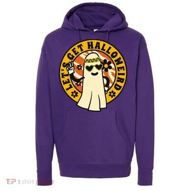 Let's Get Halloweird 60s Hippie Ghost Halloween Hoodie