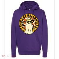 Let's Get Halloweird 60s Hippie Ghost Halloween Hoodie thumb 0