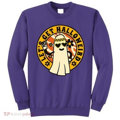 Let's Get Halloweird 60s Hippie Ghost Halloween Sweatshirt