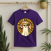 Let's Get Halloweird 60s Hippie Ghost Halloween T-Shirt thumb 2