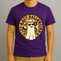 Let's Get Halloweird 60s Hippie Ghost Halloween T-Shirt thumb 3